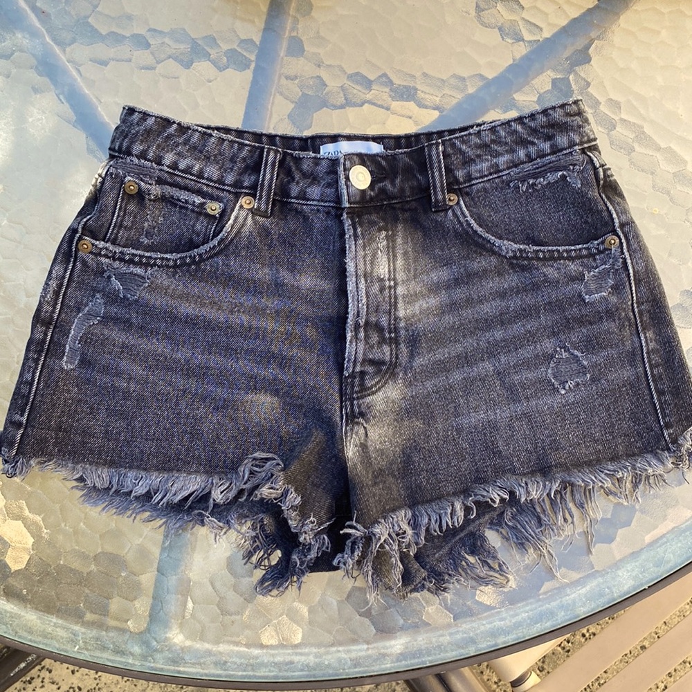 ZARA high waisted denim shorts